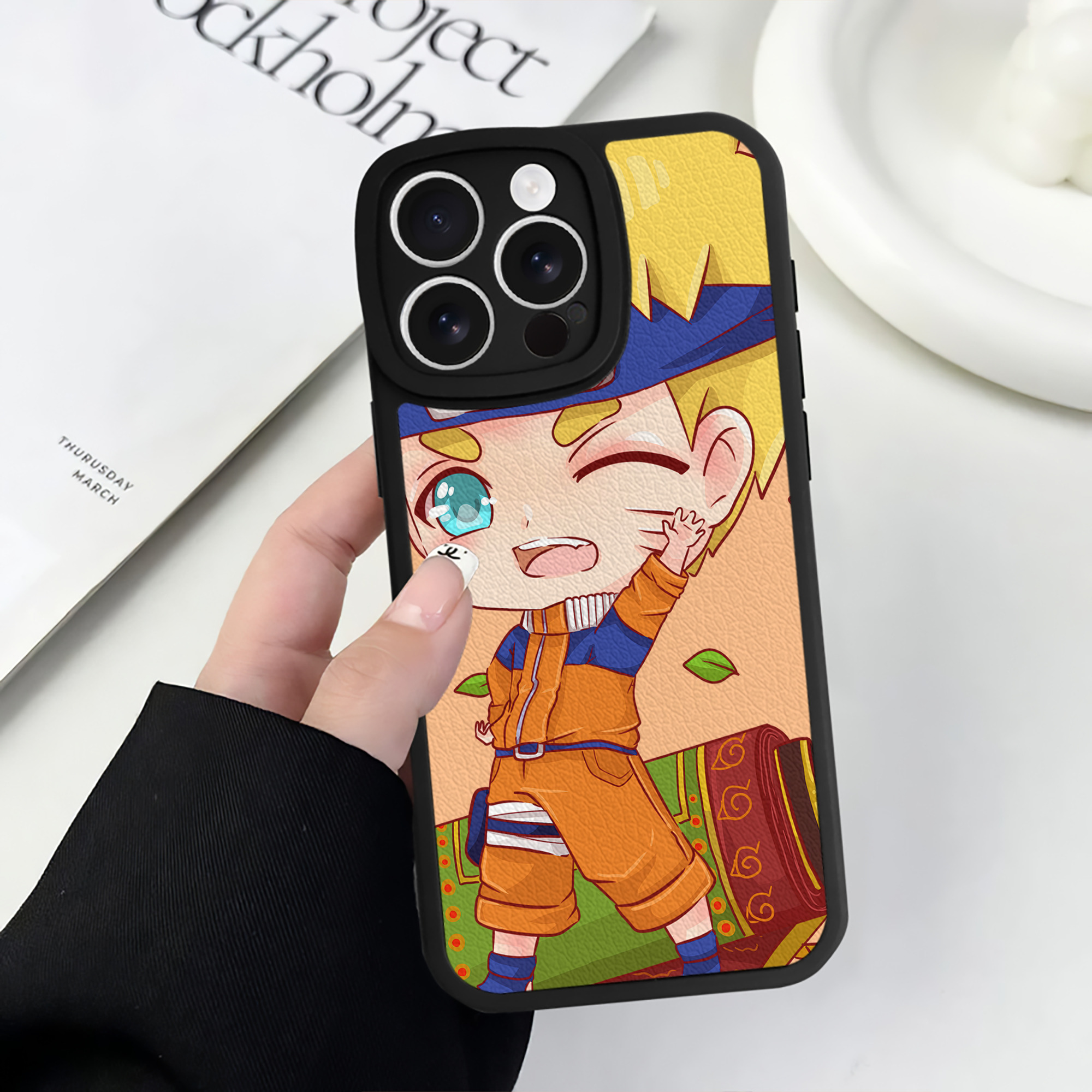 （画像用） NARUTO -ナルト- NARUTO -ナルト- 疾風伝 【iPhone 16シリーズ対応】シリコンスマホケース（レザー調） 材質：シリコン